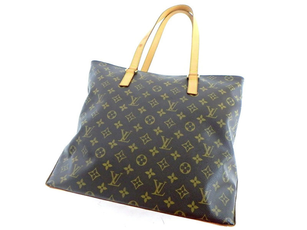 Louis Vuitton Cabas Monogram Bag Mezzo Tote Brown